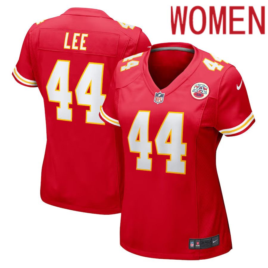 Women Kansas City Chiefs #44 Elijah Lee Nike Red Game Player NFL Jersey->women nfl jersey->Women Jersey